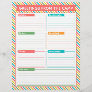 Prospectus 21,6 Cm X 24,94 Cm Lettre du camp d'été