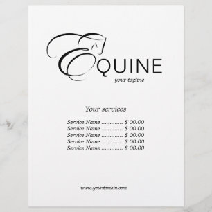 Prospectus 21,6 Cm X 24,94 Cm Lettre monogramme E Horse
