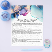 Prospectus 21,6 Cm X 24,94 Cm *~* Levée de responsabilité Abstraite + Beauté des (Simple)