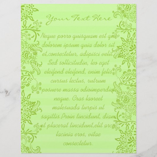 Prospectus 21,6 Cm X 24,94 Cm Lime verte Striled Flyer (Devant)