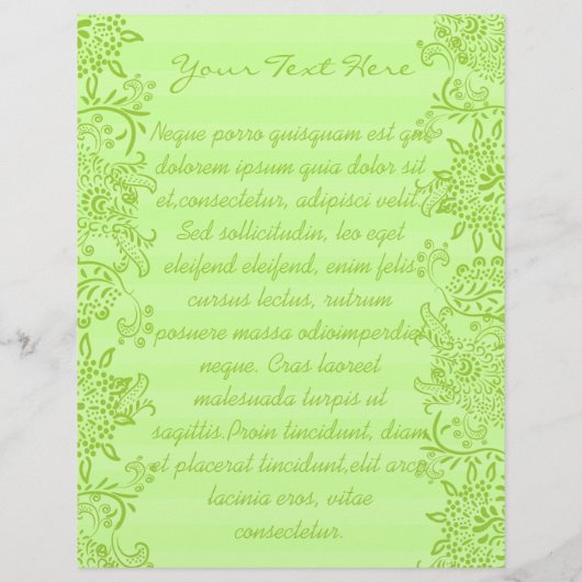 Prospectus 21,6 Cm X 24,94 Cm Lime verte Striled Flyer (Dos)