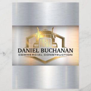 Prospectus 21,6 Cm X 24,94 Cm Logo de camion semi-or   Métallurgie industrielle