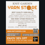 Prospectus 21,6 Cm X 24,94 Cm Logo de la Boutique de Fils d'orange, Boutique de<br><div class="desc">Orange Yarn Store Logo,  Tricot Store,  Yarn Store Publicité Flyer par The Carte de visite Store.</div>