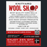Prospectus 21,6 Cm X 24,94 Cm Logo de la boutique en laine rouge, magasin de Tri<br><div class="desc">Red Wool Shop Logo,  Tricot Store,  Yarn Store Publicité Flyer par The Carte de visite Store.</div>