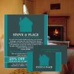 Prospectus 21,6 Cm X 24,94 Cm Logo de la maison, service de balayage de Chimney<br><div class="desc">Logo de la maison,  Service de balayage de Chimney Circulaire publicitaire par The Carte de visite Store.</div>