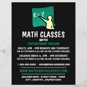 Prospectus 21,6 Cm X 24,94 Cm Logo Mathématique, Classes Mathématiques Publicité