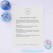 Prospectus 21,6 Cm X 24,94 Cm Logo personnalisable en gris texte coordonnées ent (Simple)