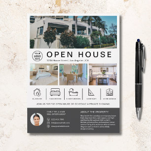 Prospectus 21,6 Cm X 24,94 Cm Logo personnalisé d'agence immobilière pour journé