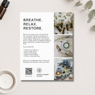 Prospectus 21,6 Cm X 24,94 Cm Logo personnalisé Entreprise de Spa d'Aromathérapi