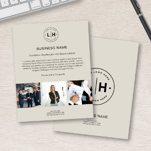 Prospectus 21,6 Cm X 24,94 Cm Logo Personnalisé Moderne Photo Corporate Business