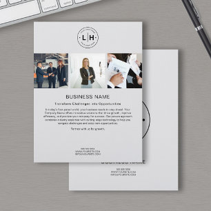 Prospectus 21,6 Cm X 24,94 Cm Logo personnalisé moderne Photo Entreprise d'affai