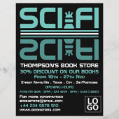 Prospectus 21,6 Cm X 24,94 Cm Logo Sci-Fi, Publicité de librairie (Devant)