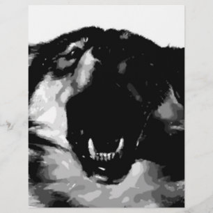 Prospectus 21,6 Cm X 24,94 Cm Loup noir et blanc