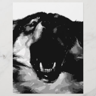 Prospectus 21,6 Cm X 24,94 Cm Loup noir et blanc