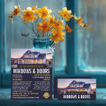 Prospectus 21,6 Cm X 24,94 Cm Maison Portrait, Fenêtre & Porte Fitter Company<br><div class="desc">Portrait Maison,  Fenêtre & Porte Abeille Société Publicité Flyer par The Carte de visite Store.</div>