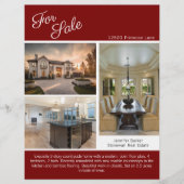 Prospectus 21,6 Cm X 24,94 Cm Maison Rouge À Vendre Immobilier Annonce 2 Côté (Devant)