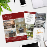 Prospectus 21,6 Cm X 24,94 Cm Maison Rouge À Vendre Immobilier Annonce 2 Côté<br><div class="desc">Montrez votre annonce sur ce prospectus immobilier à deux faces avec un accent rouge. Envoyez ces prospectus de classe à des clients potentiels qui achètent leur maison dans votre région immobilière. Customisez avec le nom de votre société immobilière et les coordonnées au verso. Dessinez de nouveaux clients en montrant ces...</div>
