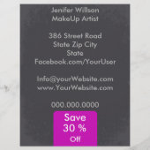 Prospectus 21,6 Cm X 24,94 Cm Makeup Artist Discount Offer Flyer (Dos)