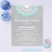 Prospectus 21,6 Cm X 24,94 Cm Mandala Lotus Turquoise (Simple)