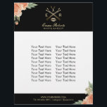 Prospectus 21,6 Cm X 24,94 Cm Maquillage Artiste & Hair Styliste Vintage Floral<br><div class="desc">Maquillage Artiste & Hair Styliste Vintage Floral Salon Brochures.</div>