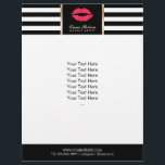Prospectus 21,6 Cm X 24,94 Cm Maquillage Artiste Lèvres rouges Stripes modernes<br><div class="desc">Maquillage Artiste Lèvres Rouges Grandes Grandes Modernes Brochures Salon.</div>
