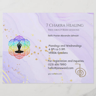 Prospectus 21,6 Cm X 24,94 Cm Marbre Waves Chakra Energy Healer Reiki Horizontal