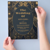 Prospectus 21,6 Cm X 24,94 Cm Mariage Art déco élégant et économique (main)