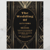 Prospectus 21,6 Cm X 24,94 Cm Mariage Art déco géométrique Budget (Devant)