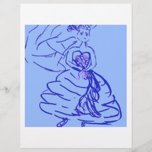 Prospectus 21,6 Cm X 24,94 Cm Mariée de Mariage bleu