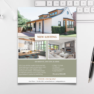 Prospectus 21,6 Cm X 24,94 Cm Marketing Immobilier de Liste Moderne