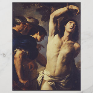 Prospectus 21,6 Cm X 24,94 Cm Martyre de Saint-Sébastien par Andrea Vaccaro