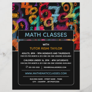 Prospectus 21,6 Cm X 24,94 Cm Mathématique Numéro Conception, Math Classes Publi