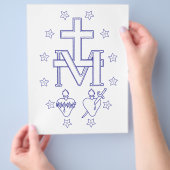 Prospectus 21,6 Cm X 24,94 Cm Médaille de Notre-Dame des Grâces (main)