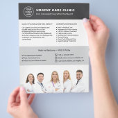 Prospectus 21,6 Cm X 24,94 Cm Medical Clinic Urgent Care Gray Logo QR (main)