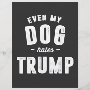 Prospectus 21,6 Cm X 24,94 Cm Même mon chien déteste Trump et l'Humour