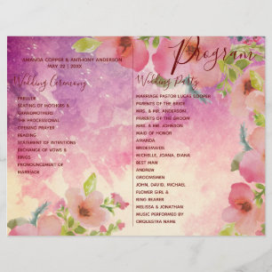 Prospectus 21,6 Cm X 24,94 Cm Menu de programme tout-en-un détails flyer