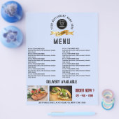 Prospectus 21,6 Cm X 24,94 Cm Menu de restaurant créatif Nourriture (Simple)