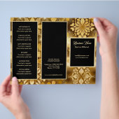 Prospectus 21,6 Cm X 24,94 Cm Menu et prix Gold Snowflake (main)