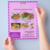 Prospectus 21,6 Cm X 24,94 Cm Menu Rustique Purple Plaid Restaurant (main)