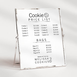 Prospectus 21,6 Cm X 24,94 Cm Menu simple de boulangerie prêt à la marque