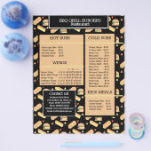 Prospectus 21,6 Cm X 24,94 Cm Menu Simple Hamburger BBQ Grill Restaurant (Simple)