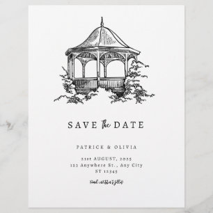 Prospectus 21,6 Cm X 24,94 Cm Minimaliste Économisez la date Mariage élégant