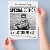 Prospectus 21,6 Cm X 24,94 Cm Mitzvah Newspaper Program, Single Large Page (main)