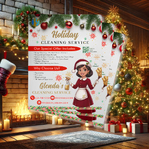 Prospectus 21,6 Cm X 24,94 Cm Modèle de code QR pour flyer de services de nettoy