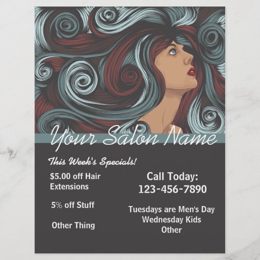 Prospectus 21,6 Cm X 24,94 Cm modèle de prospectus Salon customisé (Devant)