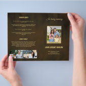 Prospectus 21,6 Cm X 24,94 Cm Modèle du programme funéraire commémoratif (main)