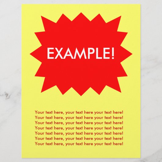 Prospectus 21,6 Cm X 24,94 Cm Modèle du prospectus : Attention Grabber : Explosi (Devant)