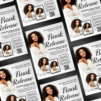 Prospectus 21,6 Cm X 24,94 Cm Modern Gray Author Flyer Book Launch Release