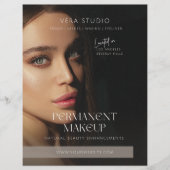 Prospectus 21,6 Cm X 24,94 Cm Modern Luxury Salon Makeup Pricing Flyer (Devant)