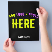 PROSPECTUS 21,6 CM X 24,94 CM MODERNE ET MODERNE PERSONNALISABLE NOIR VÉRIFIÉ (main)